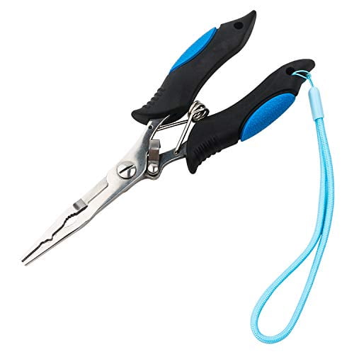 Stainless Steel Fishing Pliers Scissors Line Cutter Split Ring Hook Remover Tool